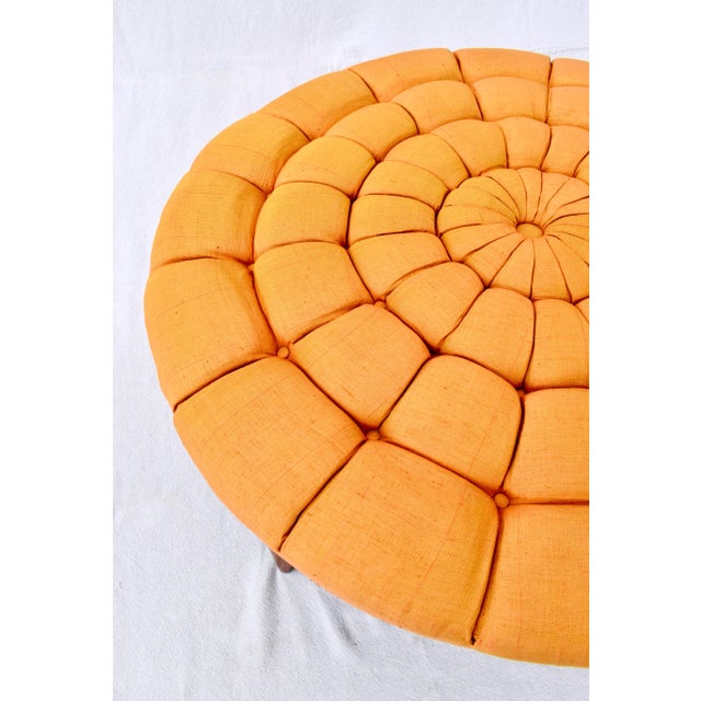 1970s Mid-Century Modern Custom Ottoman For Sale - Image 4 of 8