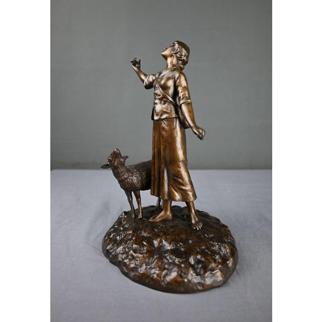E. Watrin, Sculpture The Elevation of Joan of Arc, 1890s, Bronze For Sale - Image 15 of 18
