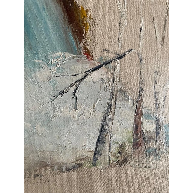Abstract Landscape Still Life Impasto Original Oil Painting on Canvas For Sale In Houston - Image 6 of 10