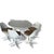 Tulip Dining Set with Round Pedestal Table and Swivel Chairs by Maurice Burke for Arkana, 1960s, Set of 7 For Sale - Image 4 of 11