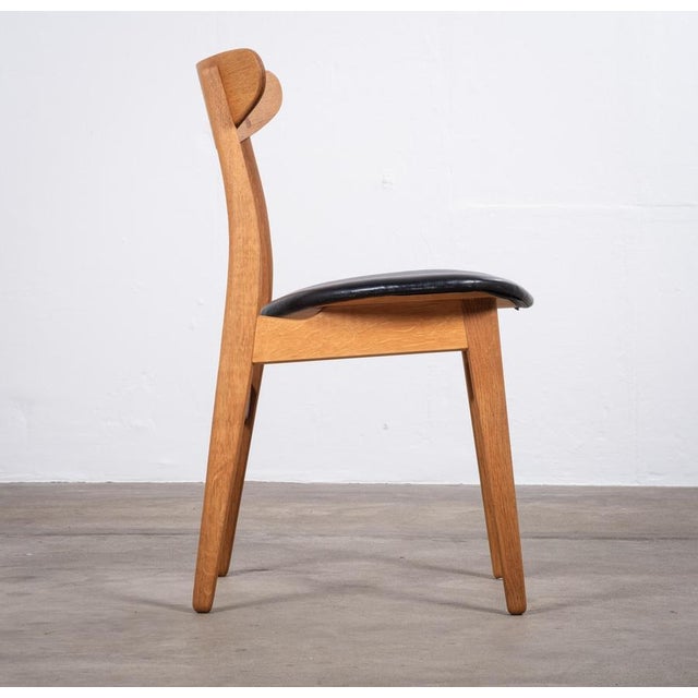 Oak Dining Chair attributed to Hans J. Wegner for Carl Hansen & Son, Denmark, 1952 For Sale - Image 6 of 9