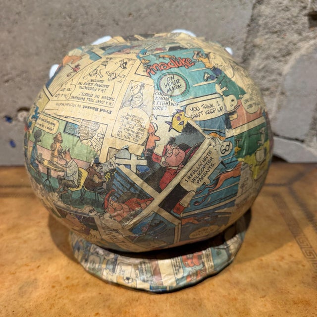 Modern Vintage Unique Accent Lamp Base Pottery Paper Mache Post Modern For Sale - Image 3 of 11