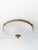 1940s Neoclassical Empire Plafonniere Ceiling Lamp in Opaline Glass and Gilt Brass, 1940s For Sale - Image 5 of 15