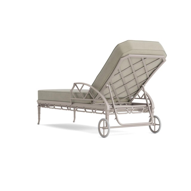 Not Yet Made - Made To Order Brown Jordan Calcutta Adjustable Chaise Lounge, Dove frame with Fusion Meadow fabric For Sale - Image 5 of 11