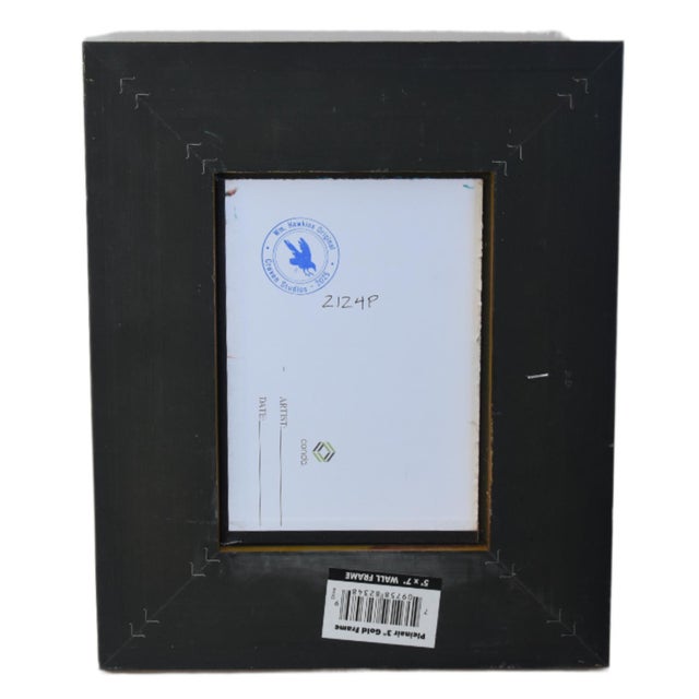 William Hawkins Palm Trees & Moon Landscape Painting Including the Antiqued Gold Wood Frame For Sale - Image 4 of 5