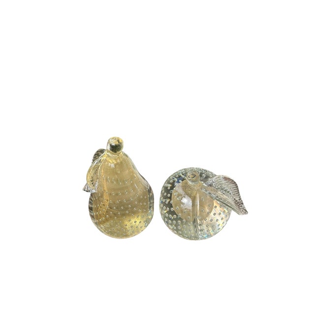 Handblown Murano Glass Apple and Pear Bookends For Sale - Image 9 of 9