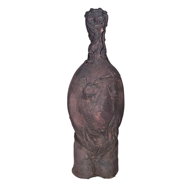 Claude Horan Signed Hawaiian Studio Pottery Female Sculpture 14" For Sale - Image 12 of 18
