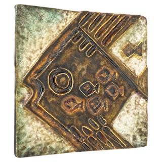 Modernist West German Ceramic Wall Plate from Helmut Schäffenacker, 1960s For Sale