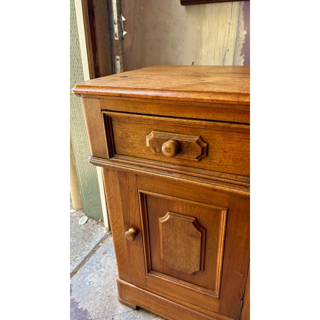 Late 19th Century Antique French Walnut Cabinet or Bedside Table For Sale - Image 5 of 10