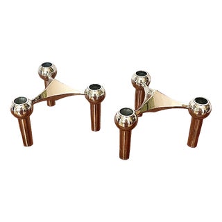 S22 Candlesticks by Hans Nagel with Werner Stoff, Germany, 1960s, Set of 2 For Sale
