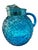Mid-Century Modern 1970s Blue Anchor Hocking Glass Pitcher and 10 Glasses, Lido Milano Pattern For Sale - Image 3 of 6