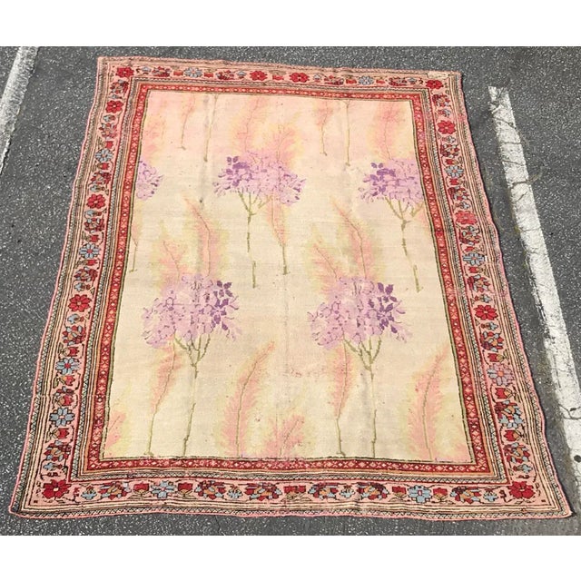 Turkish Vintage Design Decorative Turkish Rug- 7′2″ × 10′ For Sale - Image 3 of 13