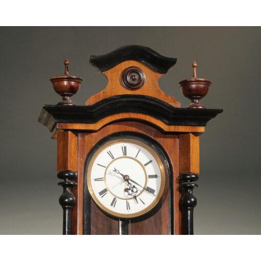 Antique Austrian Vienna Regulator Clock, Walnut Case, Circa 1890 For Sale - Image 4 of 4
