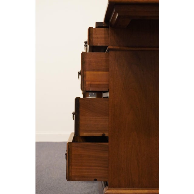 Wood Stow & Davis Solid Walnut Contemporary Traditional 84" Executive Office Desk For Sale - Image 7 of 12