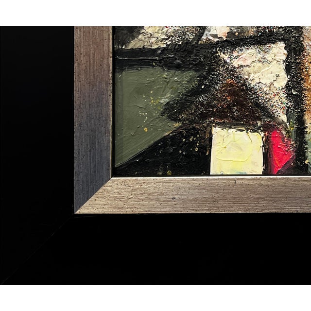 2000 - 2009 David Adickes "Abstract With Glitter" Modern Abstract Earth-Toned Geometric Painting, 2009 For Sale - Image 5 of 8