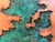 Abstract Geologic Metal Wall Sculpture With Green Patina For Sale - Image 4 of 12