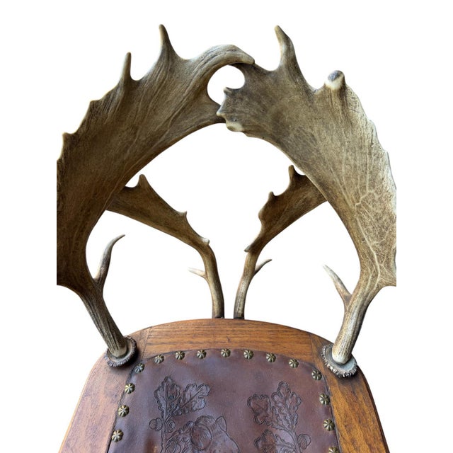 Antique German Antler Chair For Sale In Aspen - Image 6 of 6