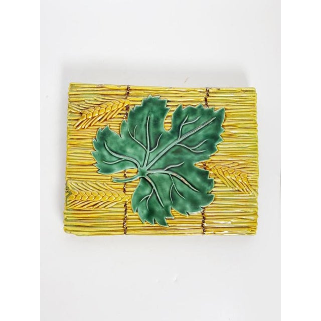 Yellow Glazed Ceramic Trivet, France, 1970s For Sale - Image 4 of 12