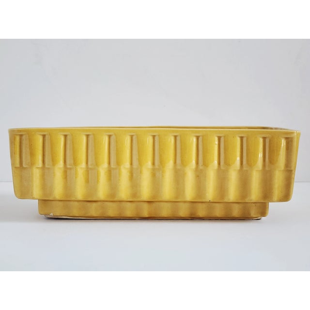 Mid-Century Modern Mid Century Modern Cookson Pottery Yellow Ceramic CachePot For Sale - Image 3 of 10