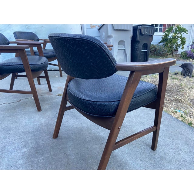 Gunlocke Vintage Mid Century Modern Accent Chairs For Sale - Image 4 of 12