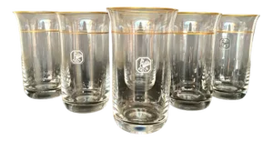 Vintage German Crystal Water Glasses from Gallo, 1970s, Set of 6
