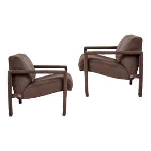 Pair Parsons Lounge Chairs, 1980