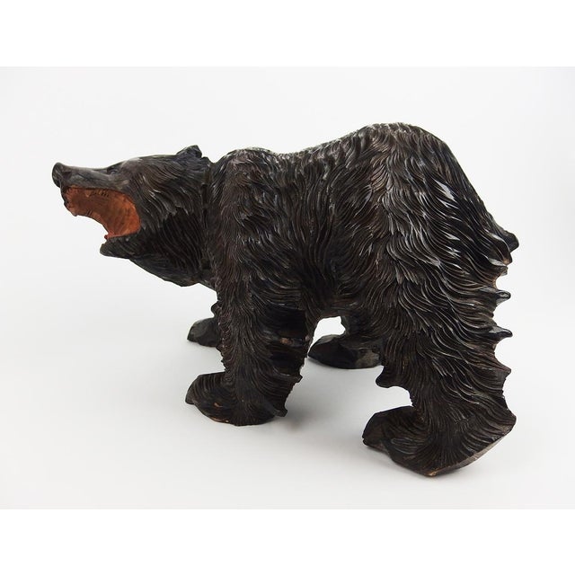 Tan Carved Wooden Ainu Bear, 1960s For Sale - Image 8 of 17