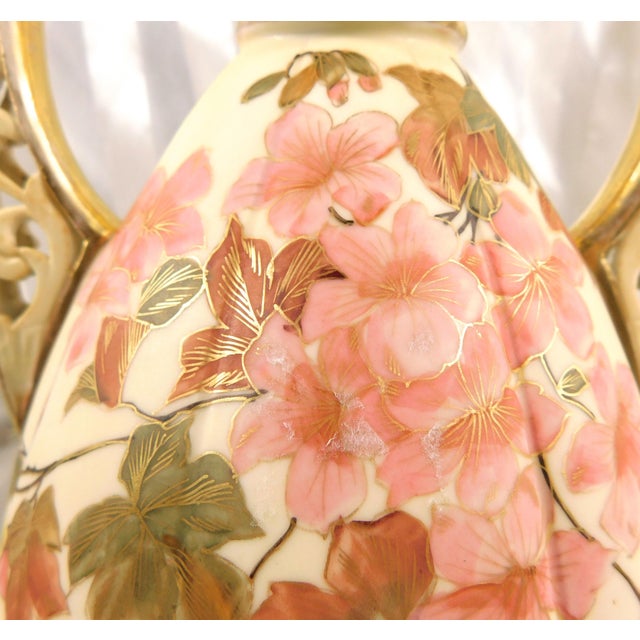 This is a Royal Rudolstat vase with a vase inside it. It could also be used as a jug. The outer vase has multicolor...