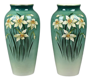 Large Art Nouveau Vases, 1890s, Set of 2