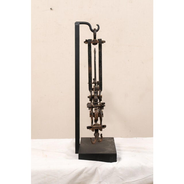 Mid 20th Century French Mercantile Iron Scale on Stand For Sale - Image 4 of 12