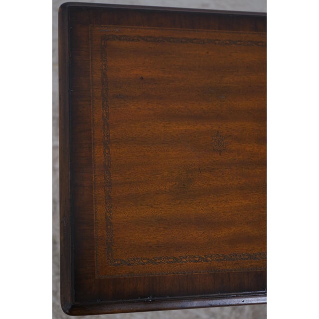 1980s Maitland Smith Mahogany End Table Stand For Sale - Image 5 of 14