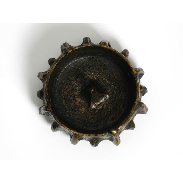 1960s Large Mid-Century Brutalist Modern Bronze Candleholder, 1960s For Sale - Image 5 of 15