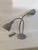 Metal Double Goose Neck Table Lamp in the Manner of Kurt Versen For Sale - Image 7 of 9