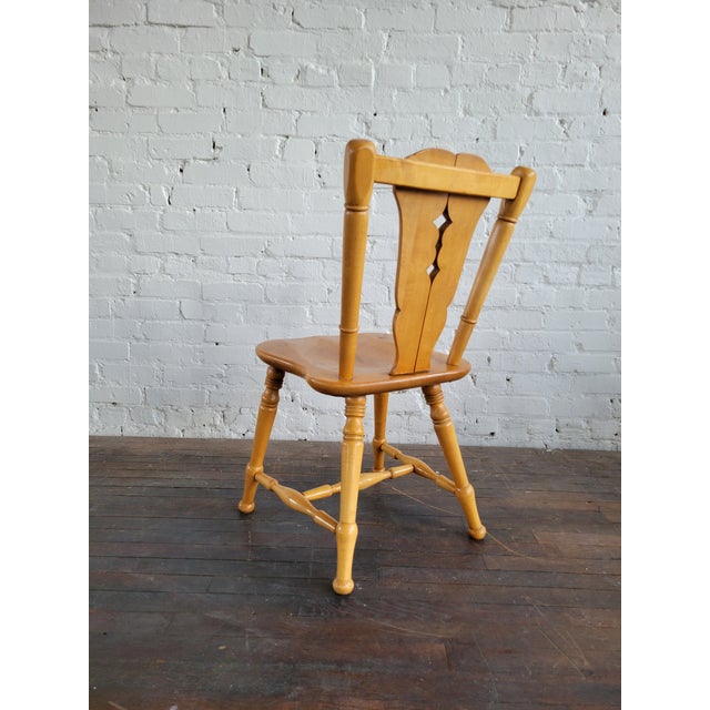Tan 1950s Maple Dutch Brutalist Style Dining Chairs, Set of 6 For Sale - Image 8 of 15