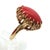 1950s 18k Yellow Gold Coral Ring, Size 6.5 For Sale - Image 4 of 11