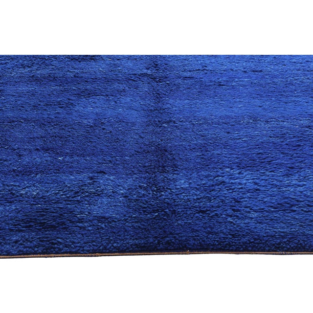 Vintage Blue Beni Mrirt Moroccan Rug - 06'01 X 09'03 For Sale - Image 4 of 10