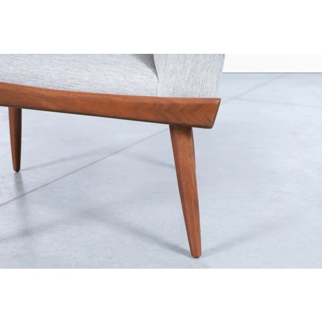 1960s Mid-Century Modern Walnut Slipper Chairs by Kroehler - Set of 2 For Sale - Image 10 of 12