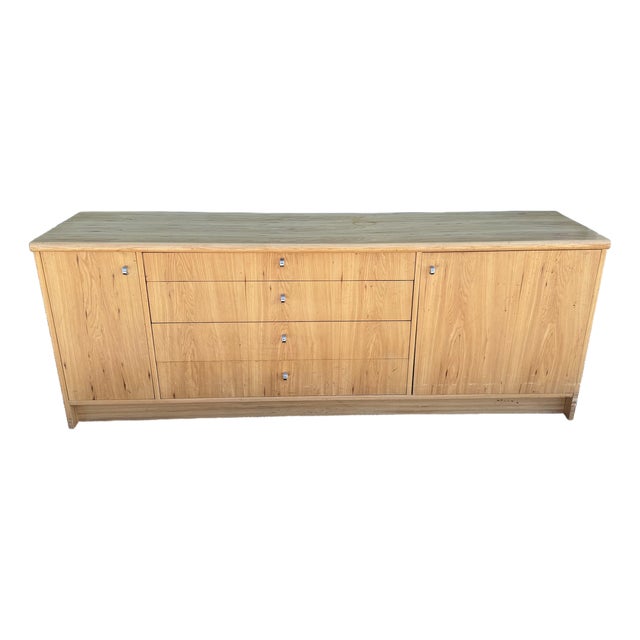 Vintage 1970s Jack Cartright for Founders Furniture Light Elm Wood Low Dresser For Sale