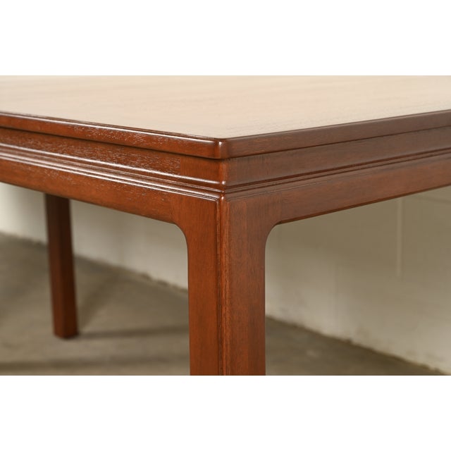 Brown Edward Wormley for Dunbar Mid-Century Modern Walnut Extension Dining Table, Newly Refinished For Sale - Image 8 of 15