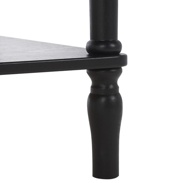 Wood Haven Scalloped 1 Top Drawer Accent Table in Matte Black For Sale - Image 7 of 10