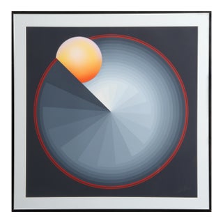 Sun Dial, Op Art Screenprint by Patrice Breteau For Sale