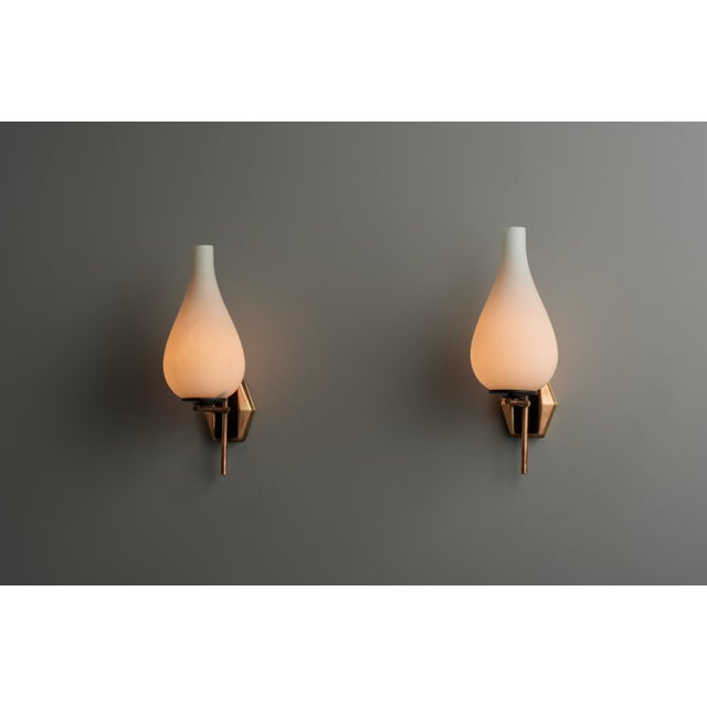 Metal Mid-Century Modern Italian Wall Sconces, 1950s, Set of 2 For Sale - Image 7 of 9