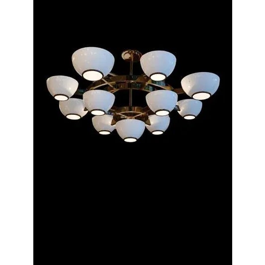Mid Century Moderne French 50s style 13 light chandelier.
