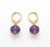 2020s Natural Amethyst 8.45cts & Emerald 0.10cts Earring in 14k Gold For Sale - Image 5 of 8