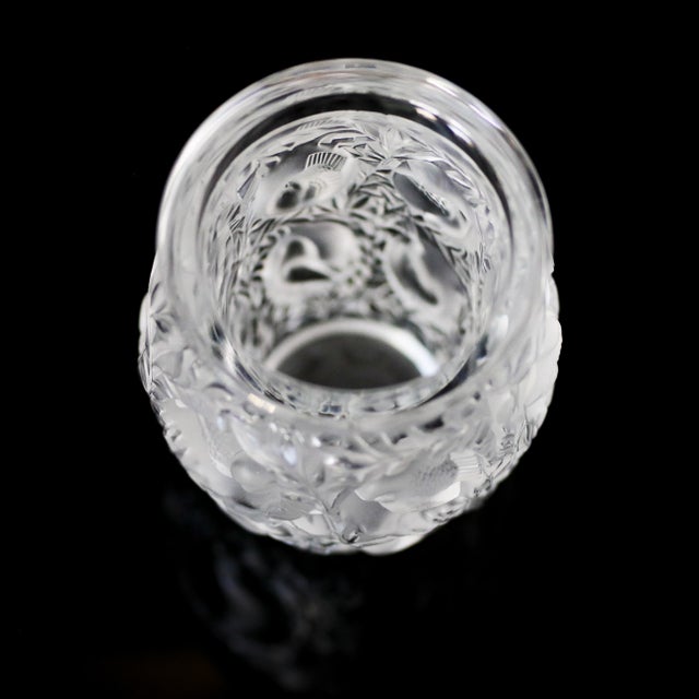 Lalique 1980s Signed Lalique France Bagatelle Crystal Vase For Sale - Image 4 of 8