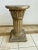 1980s Vintage Roman Style Column Bust Plant Stand Pedestal Carved Solid Wood For Sale - Image 5 of 10