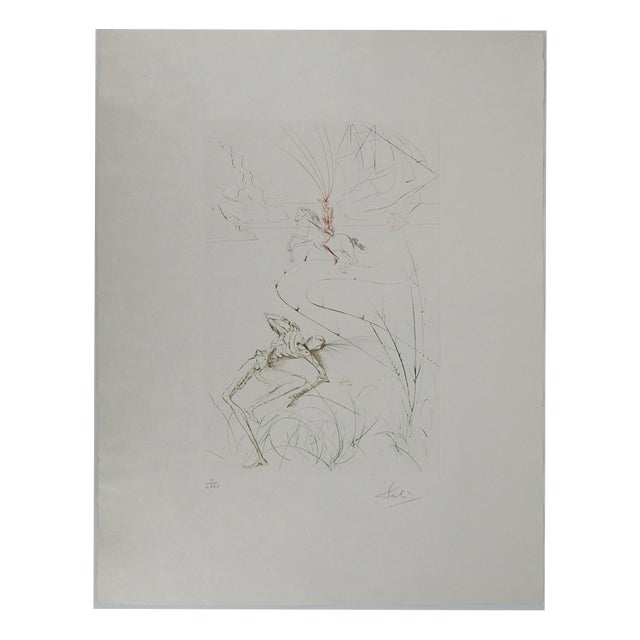 Salvador Dali, Nude, Tristan's Last Battle, 1970, Engraving For Sale