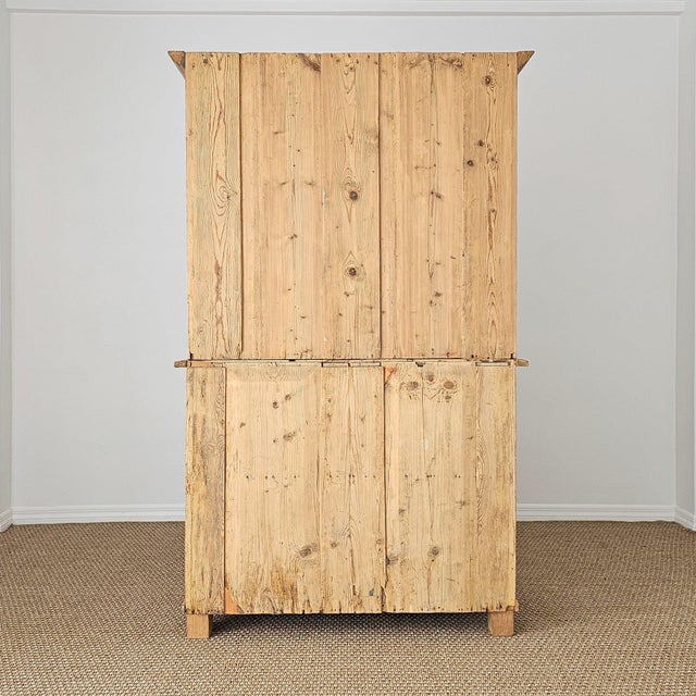 Antique Pine Glass Door Hutch Cabinet | Circa 1890 For Sale - Image 14 of 14