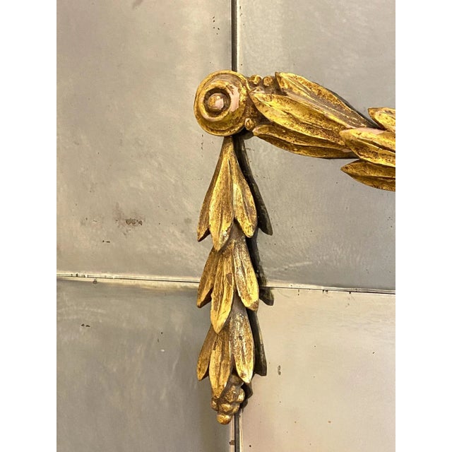 Great 40 -year mirror in Louis XVI style, golden sculpted wood and ancient mirror