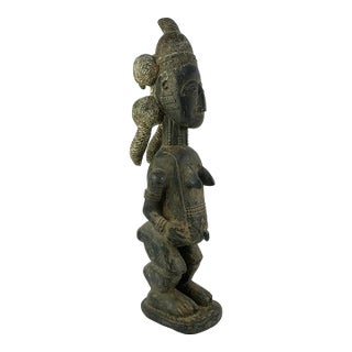 Early 20th Century Baule Standing Female Figure Côte d'Ivoire MATTER COLLECTION For Sale